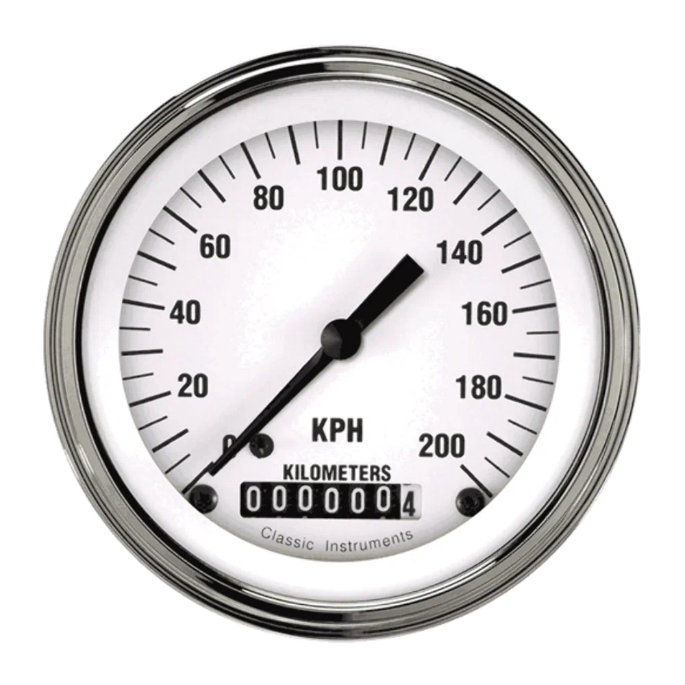 White Hot 3 3_8_ Speedometer WH59SLF